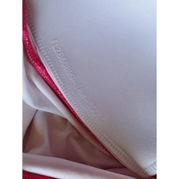 Aqua Eve Womens Plus Size 18W Hot Pink One-Piece Swimsuit Ruched V-Neck NEW Tags - Picture 7 of 12